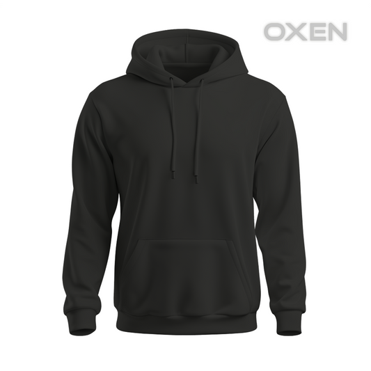 Classic Black Plain Hoodie