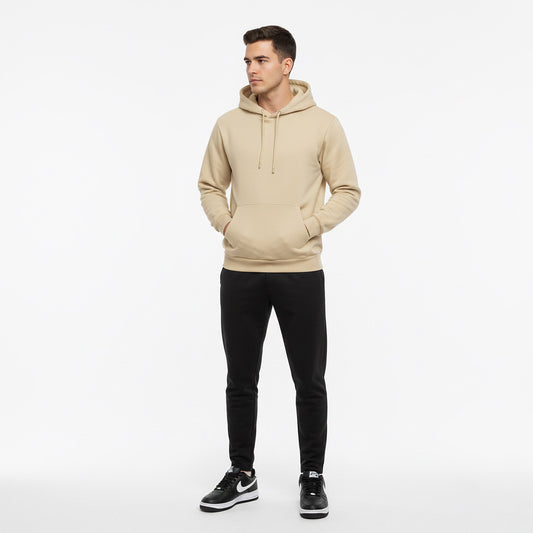 Classic Beige Plain Hoodie